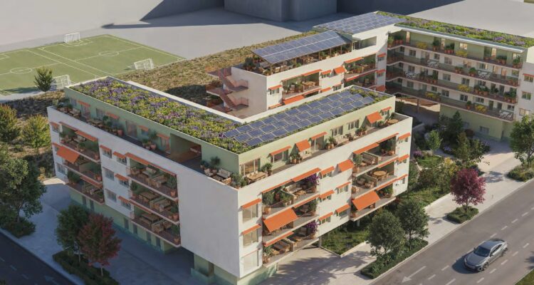 Recreación exterior viviendas cohousing