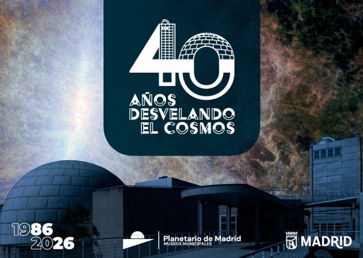 Cartel de la exposición '40 años desvelando el cosmos'