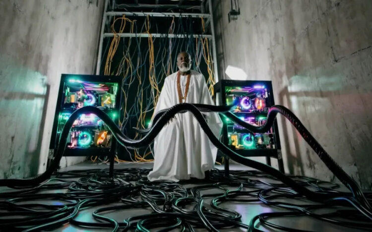Imagen de la instalación 'Oracle Index', en la exposición 'La mecánica de la verdad'
